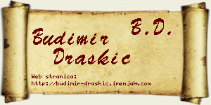 Budimir Draškić vizit kartica